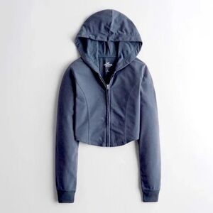 Hollister cropped corset hoodie